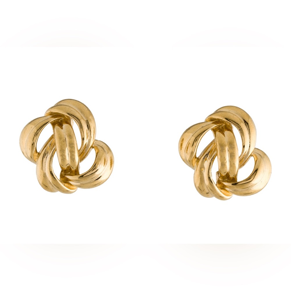 VINTAGE GIVENCY 🎉HOST PICK🥳 Large Beautiful Gold Tone Knot Statement Earrings.